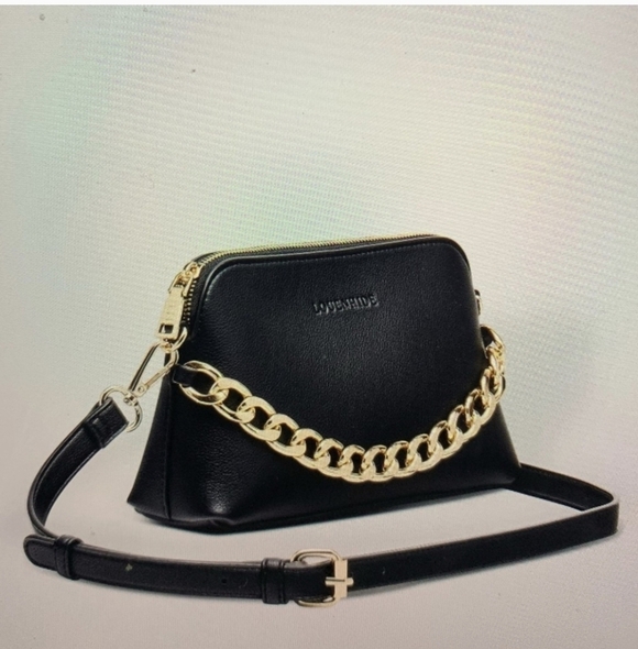 Louenhide Lindy Shoulder Bag, evening bag,  Black Vegan Leather New - Picture 3 of 15